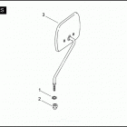 FLHTPI 1FMW ELECTRA GLIDE STANDARD POLICE (2005) Зеркало