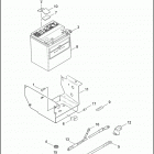FLHTPI 1FMW ELECTRA GLIDE STANDARD POLICE (2005) BATTERY, TRAY & CABLES