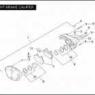 FLHTI 1FVW ELECTRA GLIDE STANDARD (2005) Передний суппорт