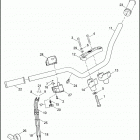 XL883R 4CKM SPORTSTER 883R (2005) HANDLEBAR & THROTTLE CONTROL - 883 / 883L / 883R / 1200R