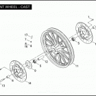 FXDC 1GTV DYNA SUPER GLIDE CUSTOM (2005) FRONT WHEEL - CAST