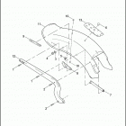 FXST 1BHY SOFTAIL STANDARD (2004) REAR FENDER & SUPPORTS - FXST / I, FXSTS / I & FXSTB / I