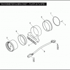 FLHPI 1FHW ROAD KING POLICE (2004) TACHOMETER & BRACKET - FLHPI & FLHPEI