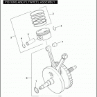 FXDP 1GKV DYNA DEFENDER (2004) PISTONS AND FLYWHEEL ASSEMBLY - TWIN CAM 88 ™