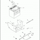 FLHT 1DDV ELECTRA GLIDE STANDARD (2004) BATTERY, TRAY & CABLES