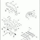 FXDL 1GDV DYNA LOW RIDER (2004) FRONT & REAR FENDER & REAR FENDER COVERS