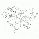 FXSTD 1BSY SOFTAIL DEUCE (2004) REAR FENDER, SUPPORTS & LICENSE PLATE BRACKET - FXSTD / ...
