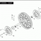 FXD 1GHV DYNA SUPER GLIDE (2004) FRONT WHEEL - CAST