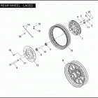 FXDXI 1GRW DYNA SUPER GLIDE SPORT (2004) REAR WHEEL - LACED