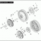 XL1200C 1CGP SPORTSTER 1200 CUSTOM (2004) REAR WHEEL - CAST