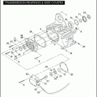 FXDX 1GJV DYNA SUPER GLIDE SPORT (2004) TRANSMISSION BEARINGS & SIDE COVERS