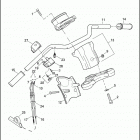 XL883C 4CJM SPORTSTER 883 CUSTOM (2004) HANDLEBAR & THROTTLE CONTROL - 883 / 1200 CUSTOM