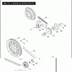 FXDLI 1GNW DYNA LOW RIDER (2004) BELTS, CHAINS & SPROCKETS