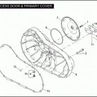 XL1200C 1CGP SPORTSTER 1200 CUSTOM (2004) ACCESS DOOR & PRIMARY COVER