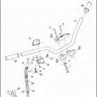 XL883 4CAM SPORTSTER 883 (2004) HANDLEBAR & THROTTLE CONTROL