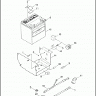 FLHTPI 1FMW ELECTRA GLIDE STANDARD POLICE (2004) BATTERY, TRAY & CABLES