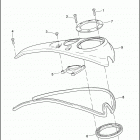 FXD 1GHV DYNA SUPER GLIDE (2004) FUEL TANK CONSOLE - FXD / I & FXDX / I