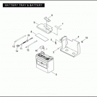 FXDP 1GKV DYNA DEFENDER (2004) BATTERY TRAY & BATTERY
