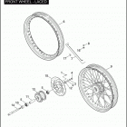 XL883C 4CJM SPORTSTER 883 CUSTOM (2004) FRONT WHEEL - LACED