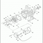 FXDP 1GKV DYNA DEFENDER (2003) TRANSMISSION BEARINGS & SIDE COVERS