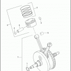 FXSTDSE 1PFD CVO SOFTAIL DEUCE (2003) PISTONS AND FLYWHEEL ASSEMBLY - 1550 TWIN CAM 95B