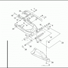 FXD 1GHV DYNA SUPER GLIDE (2003) REAR FORK, DEBRIS DEFLECTOR & BELT GUARD