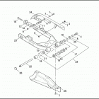FXDP 1GKV DYNA DEFENDER (2003) REAR FORK, DEBRIS DEFLECTOR & BELT GUARD