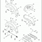 FXDWG 1GEV DYNA WIDE GLIDE (2003) FRONT & REAR FENDER & REAR FENDER COVERS