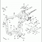 XL883C 4CJM SPORTSTER 883 CUSTOM (2003) FRAME, REAR FORK & JIFFY STAND
