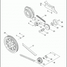 FLHRSEI2 1PGE CVO ROAD KING (2003) BELTS, CHAINS & SPROCKETS