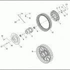 FXD 1GHV DYNA SUPER GLIDE (2003) REAR WHEEL - LACED