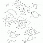 FLHT 1DDV ELECTRA GLIDE STANDARD (2003) SEATS & REAR FRAME RAILS