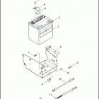 FLHRSEI2 1PGE CVO ROAD KING (2003) BATTERY, TRAY & CABLES