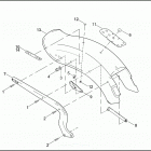 FXSTI 1BVB SOFTAIL STANDARD (2003) REAR FENDER & SUPPORTS - FXST / I, FXSTS / I & FXSTB / I
