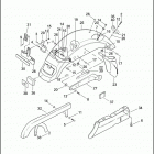 XL883C 4CJM SPORTSTER 883 CUSTOM (2003) REAR FENDER & BELT GUARDS