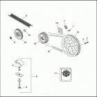 XL883HUG 4CEM SPORTSTER 883 HUGGER (2002) BELTS & SPROCKETS