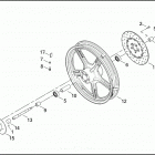 FXDWG2 1PBV CVO DYNA WIDE GLIDE (2001) FRONT WHEEL - CAST