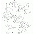 FLHT 1DDV ELECTRA GLIDE STANDARD (2002) SEATS & REAR FRAME RAILS