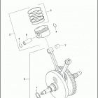 FXSTB 1BTY NIGHT TRAIN (2002) PISTONS AND FLYWHEEL ASSEMBLY - TWIN CAM 88B ™