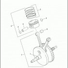 FXDXT 1GLV DYNA SUPER GLIDE T-SPORT (2002) PISTONS AND FLYWHEEL ASSEMBLY - TWIN CAM 88 ™