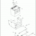 FLHTPI 1FMW ELECTRA GLIDE STANDARD POLICE (2002) BATTERY, TRAY & CABLES