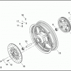 FXDWG3 1PEV CVO DYNA WIDE GLIDE (2002) REAR WHEEL - CAST