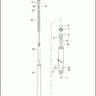 FLHTPI 1FMW ELECTRA GLIDE STANDARD POLICE (2002) FRONT FORK - LEFT (FAIRING MODEL)