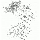 XL883C 4CJM SPORTSTER 883 CUSTOM (2002) GEARCASE & COVER