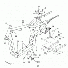 XL883C 4CJM SPORTSTER 883 CUSTOM (2002) FRAME, REAR FORK, & JIFFY STAND