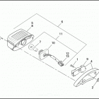 SIDECAR FOR FLHTCU/I 8SKX FLHTCU/I SIDECAR (2002) SIDECAR TAIL LAMP