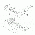 FXDWG3 1PEV CVO DYNA WIDE GLIDE (2002) TAIL LAMP & REAR TURN SIGNALS