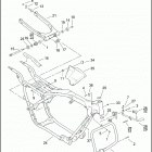 FLTRSEI2 1PCC CVO ROAD GLIDE (2001) FRAME, REAR FORK & JIFFY STAND