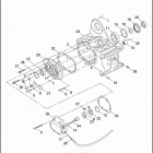 FXDP 1GKV DYNA DEFENDER (2001) TRANSMISSION BEARINGS & SIDE COVERS