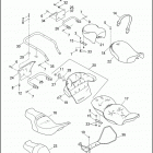 FLHTCI 1FFW ELECTRA GLIDE CLASSIC (2001) SEATS & REAR FRAME RAILS
